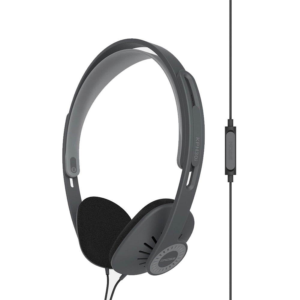 Koss KPH30ik - On Ear Headphones Dark Grey