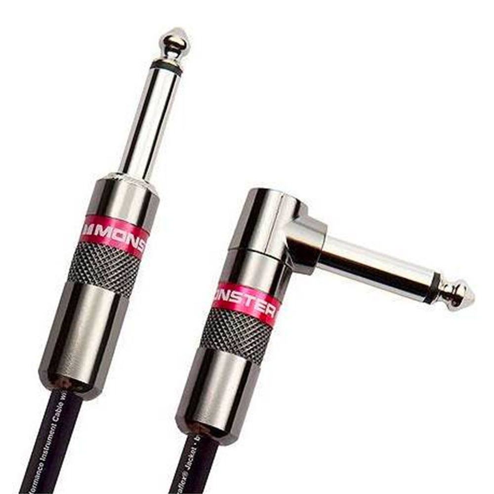 Monster Classic Instrument Cable - Right Angle to Straight 1/4" 12ft