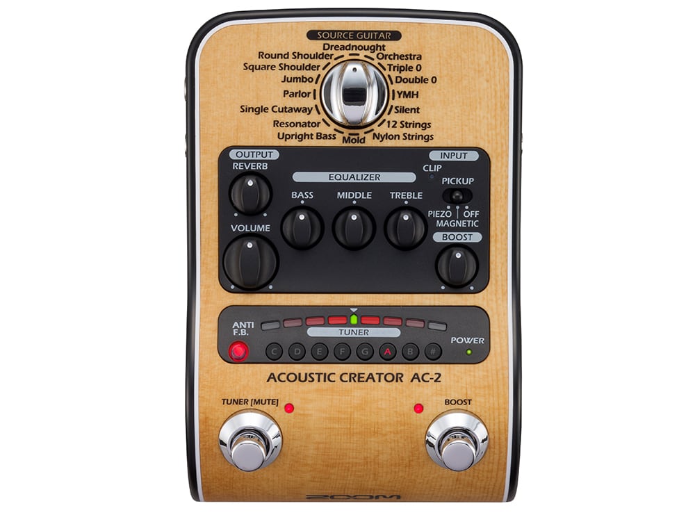 Zoom AC-2 Acoustic Creator Guitar Effect Pedal DI