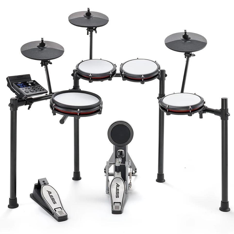 Alesis Nitro Max Kit - 8-Piece Electronic Drum Kit with Mesh Heads &amp; Bluetooth