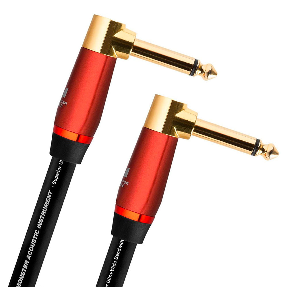 Monster Acoustic Instrument 1/4" Cable - Right Angle - 8"/20CM