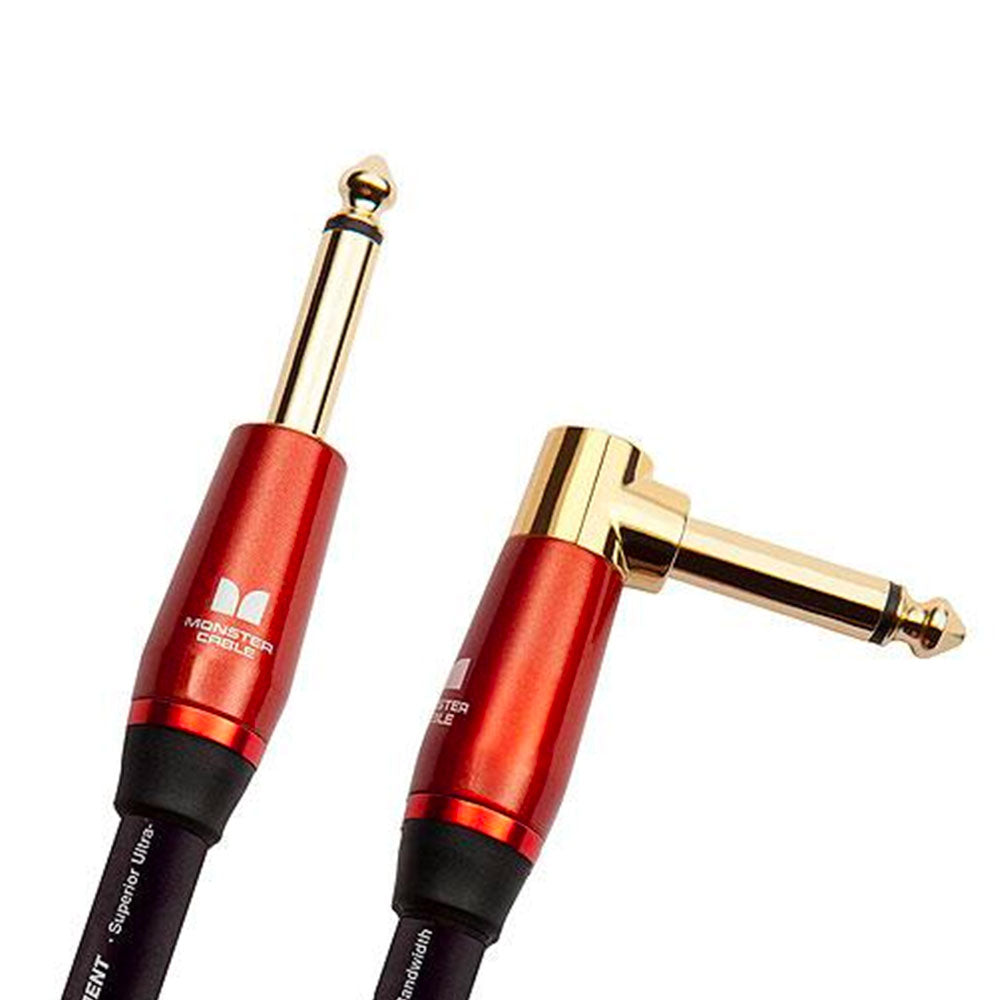 Monster Acoustic Instrument 1/4" Cable - Straight to Right Angle - 12FT/3.6M