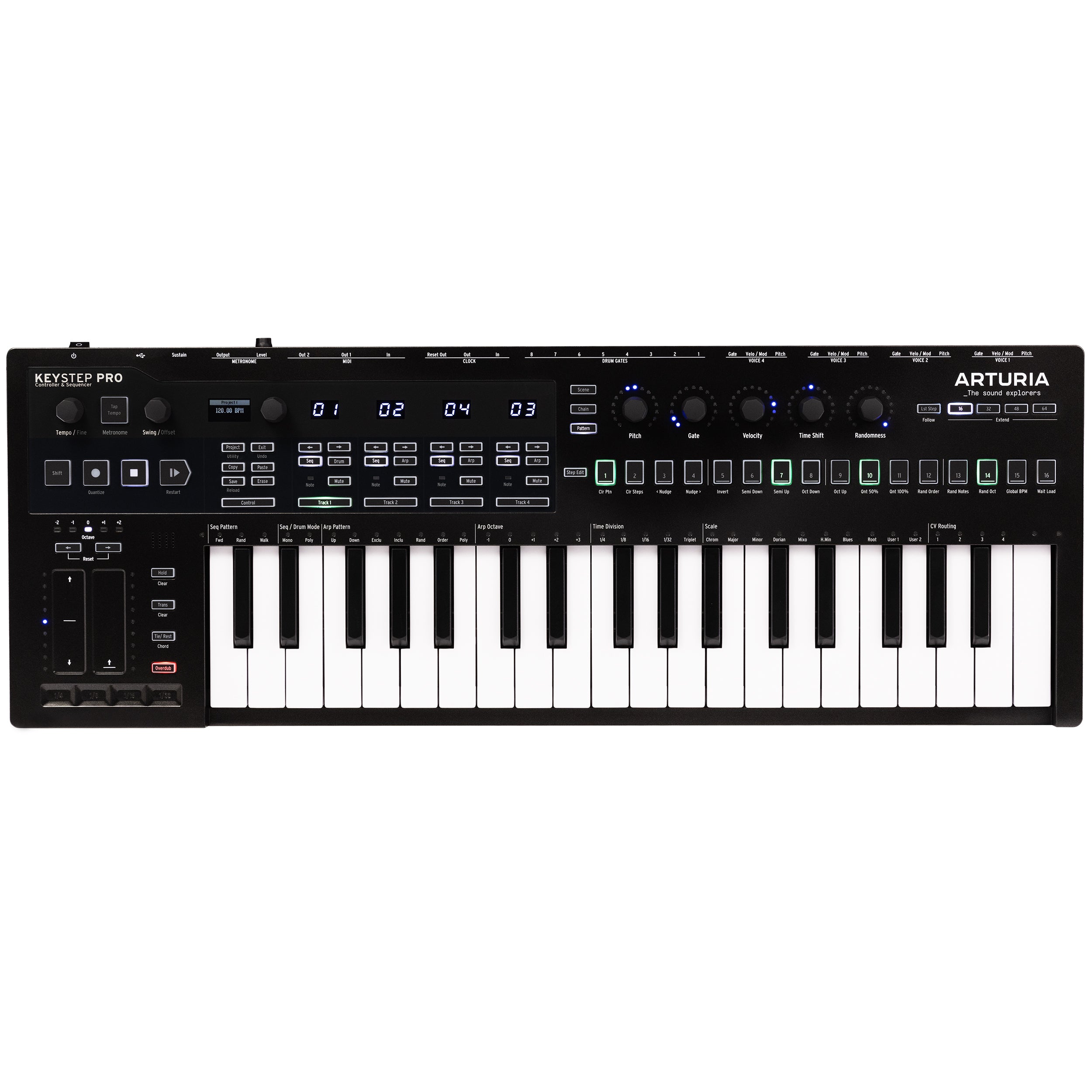 Arturia KeyStep Pro Chroma 4-Track Sequencer & Keyboard