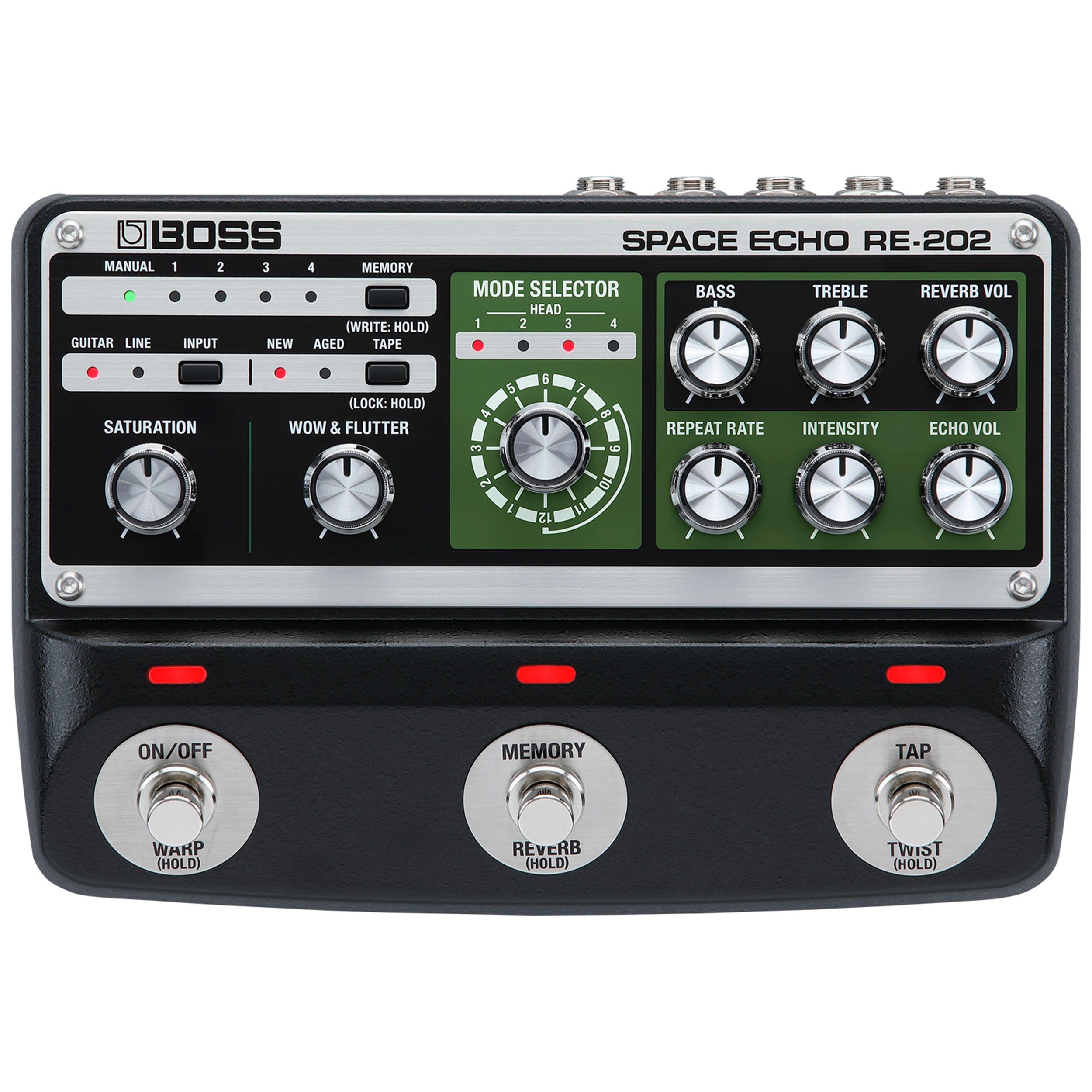BOSS RE-202 Space Echo Flagship Unit with 3 Footswitches