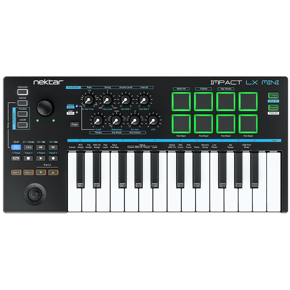 Nektar Impact-LXMINI 25 Mini Key MIDI Keyboard with Pads